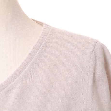インポートブランド import brand 半袖ニットセーター ウールカシミア ミルクティ