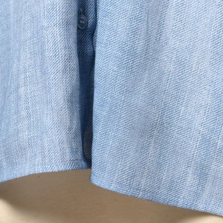 エルマノシェルビーノ ermanno scervino カットレースブラウス レーヨン ブルー