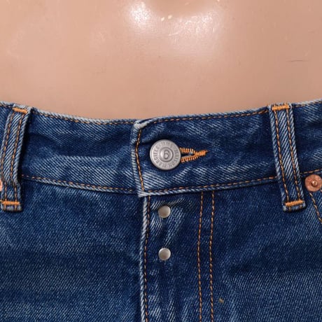 エムエムシックス メゾンマルジェラ MM6 MAISON MARGIELA ストレートジーンズ コットン グリーンキャスト