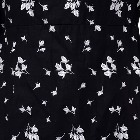 アーデム ERDEM デコラティブワンピース リネン刺繍 ブラック