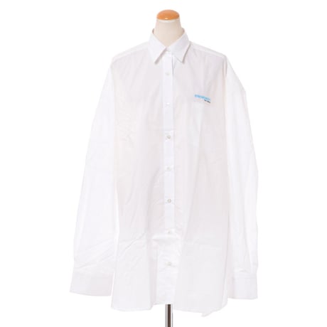 ラフシモンズ RAF SIMONS ビックシルエットブラウス コットン ホワイト