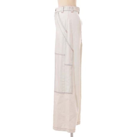 エムエムシックス メゾンマルジェラ MM6 MAISON MARGIELA ワイドレッグ デニムパンツ コットン ウォッシュブルー
