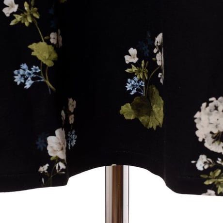 アーデム ERDEM 長袖ワンピース レーヨンジャージー ブラックプリント