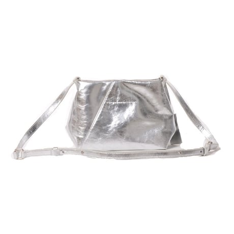 エムエムシックス メゾンマルジェラ MM6 MAISON MARGIELA ジャパニーズフォルデッドショルダーバッグ 牛革 シルバー 正規取扱