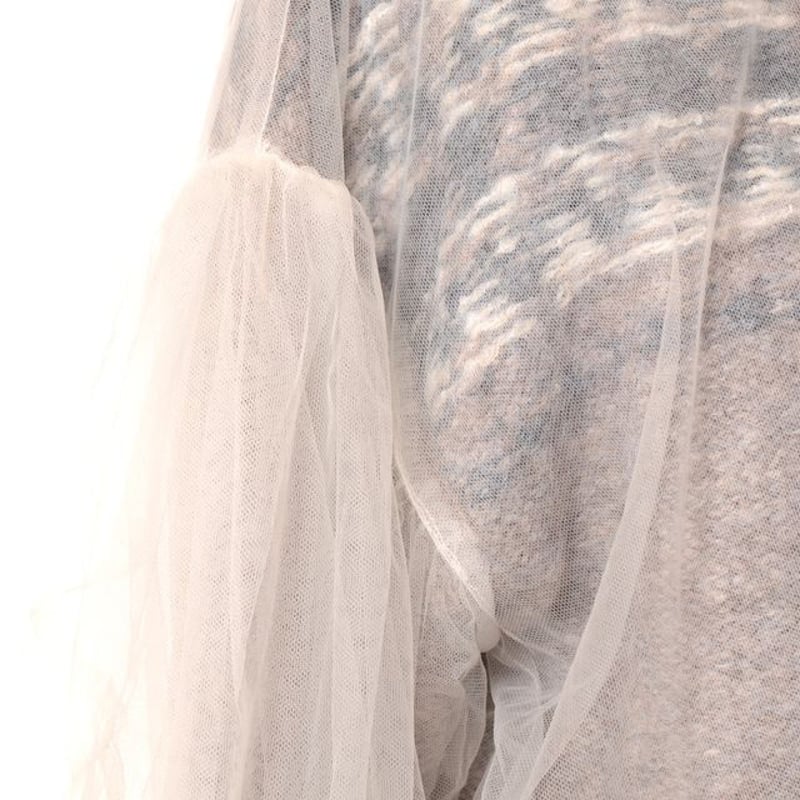 チカ キサダ chika kisada チュール付きノルディックセーター ミックス