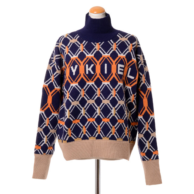 ソニアリキエル SONIA RYKIEL ハイネックロゴセーター ウール
