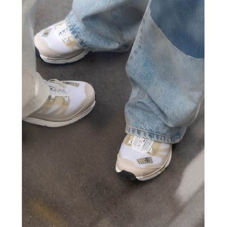 エムエムシックス メゾンマルジェラ MM6 MAISON MARGIELA XT MULE4 ミュールスニーカー リサイクルポリエステル ホワイトグリーンシルバー