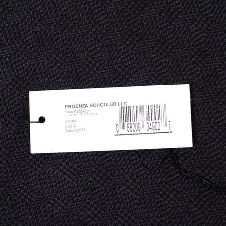 プロエンザスクーラー Proenza Schouler ハイネックカットソー ベロア ブラックプリント