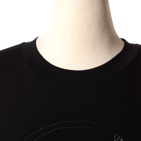 ルシアンペラフィネ Lucien Pellat Finet スカル半袖Tシャツ コットン ブラック