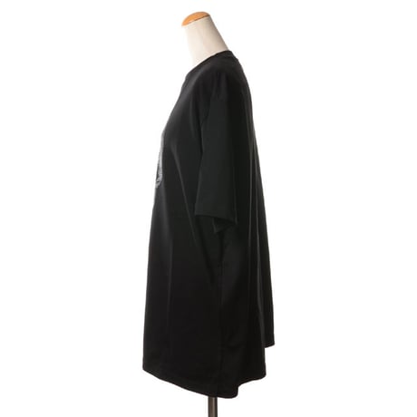 ルシアンペラフィネ Lucien Pellat Finet スカル半袖Tシャツ コットン ブラック