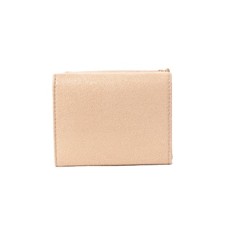 ステラマッカートニー stella mccartney ファラベラゴールドチェーン三つ折りお財布 マットシャギーディア バタークリーム