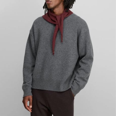 エクストリームカシミヤ extreme cashmere x n431 mike丸襟セーター カシミアなど チョーク
