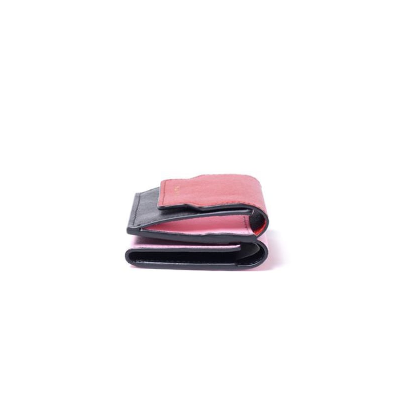 マルニ Marni 3つ折コインケース付き財布 サファイアーノレザー レッド