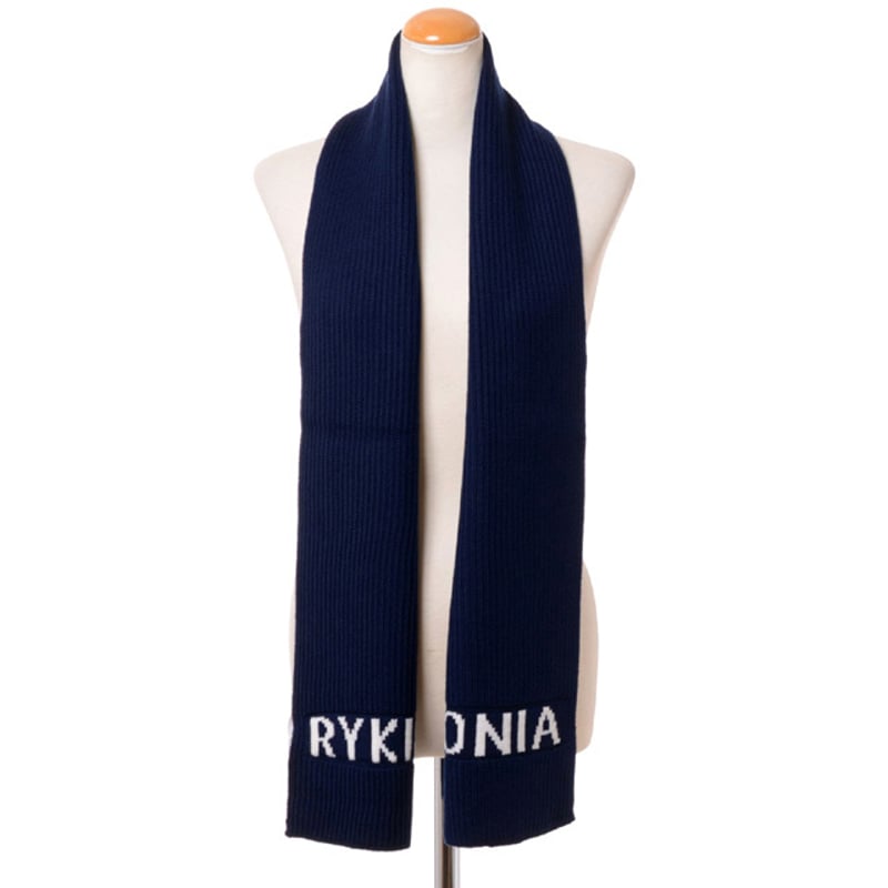 ソニアリキエル SONIA RYKIEL ロゴインターシャマフラー メリノウール 
