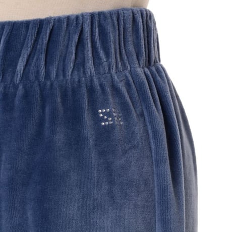 ソニアリキエル SONIA RYKIEL ベルボトムパンツ ベロア ブルー