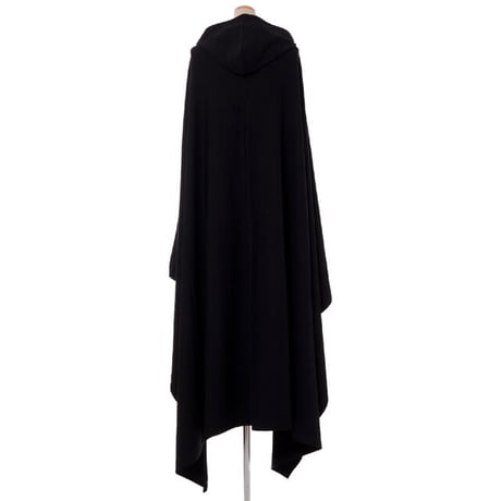 ラフシモンズ RAF SIMONS ミディアムレングスフリースケープ コットン ブラック