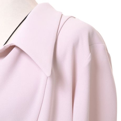 メゾン マルジェラ Maison Margiela レース付ブラウス ストレッチジャージー ピンクベージュ