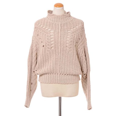 イザベルマラン ISABEL MARANT ローゲージ編みニット コットンポリエステル ベージュ