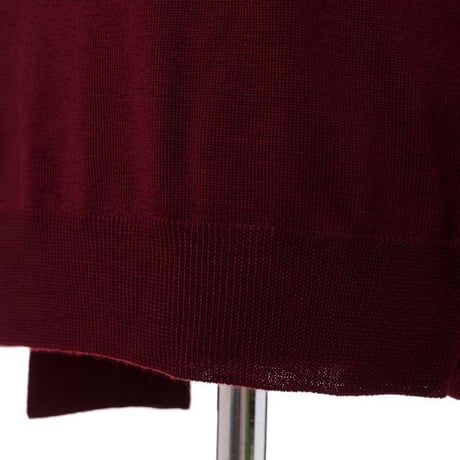 メゾン マルジェラ Maison Margiela リボン付きノースリニット ウール バーガンディ