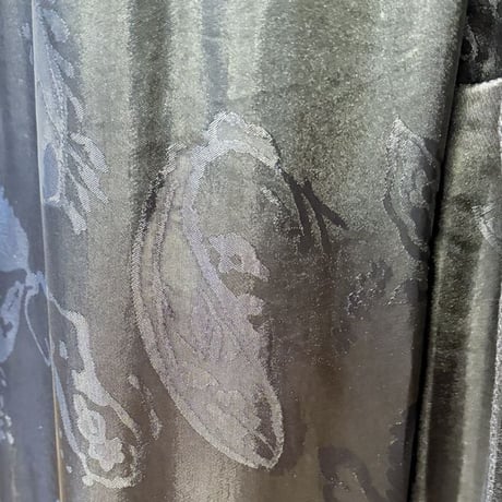アンドゥムルメステール ann demeulemeester ジャガードパンツ サテン ブラックプリント 正規取扱