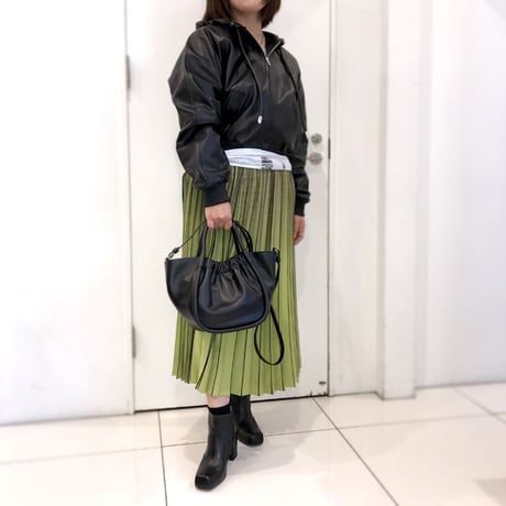 プロエンザスクーラー Proenza Schouler 巾着型ショルダーバッグ スムースレザー ブラック