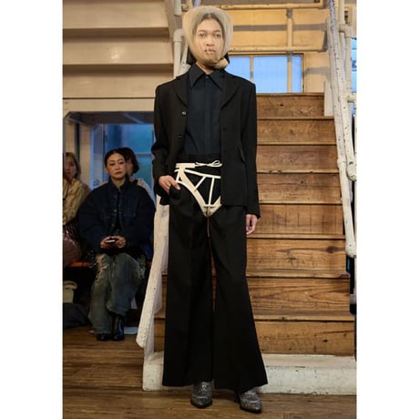 チカ キサダ chika kisada ストレッチ長袖シャツブラウス スパンデックス ブラウン