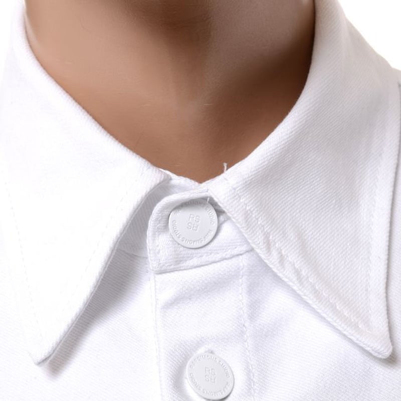 ラフシモンズ RAF SIMONS Oversized bicolor denim shirt