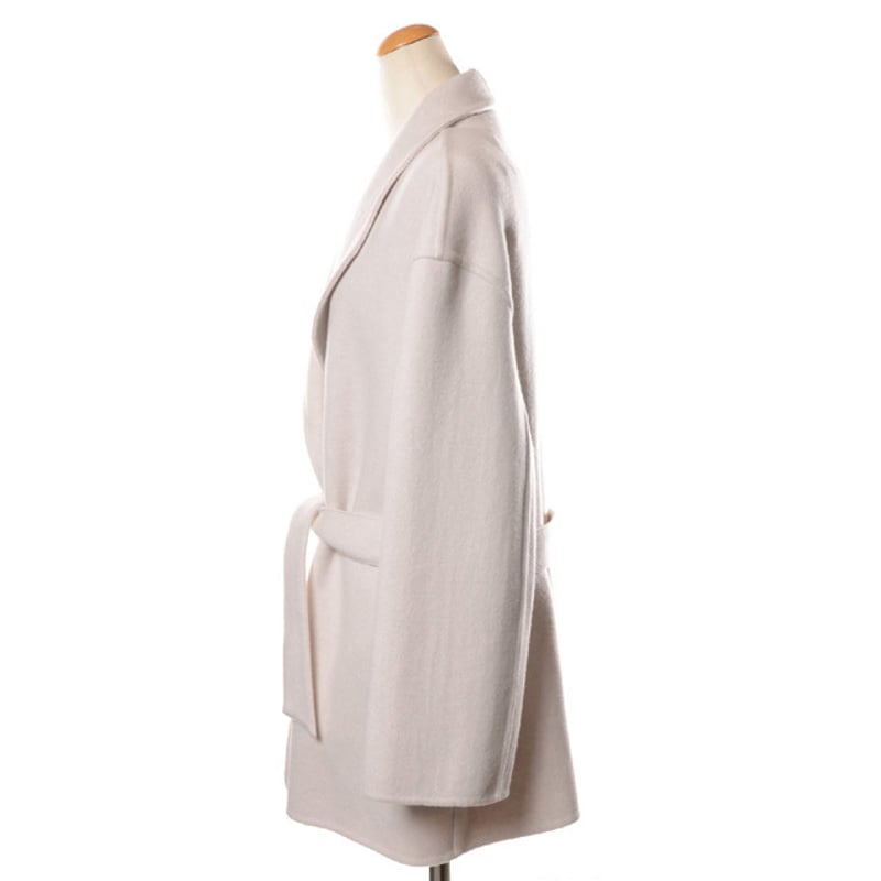 082　AGNONA　アニオナ　ホワイトカシミヤ　ポンチョ　コート　ニット 082AGNONAアニオナホワイトカシミヤポンチョコートニット