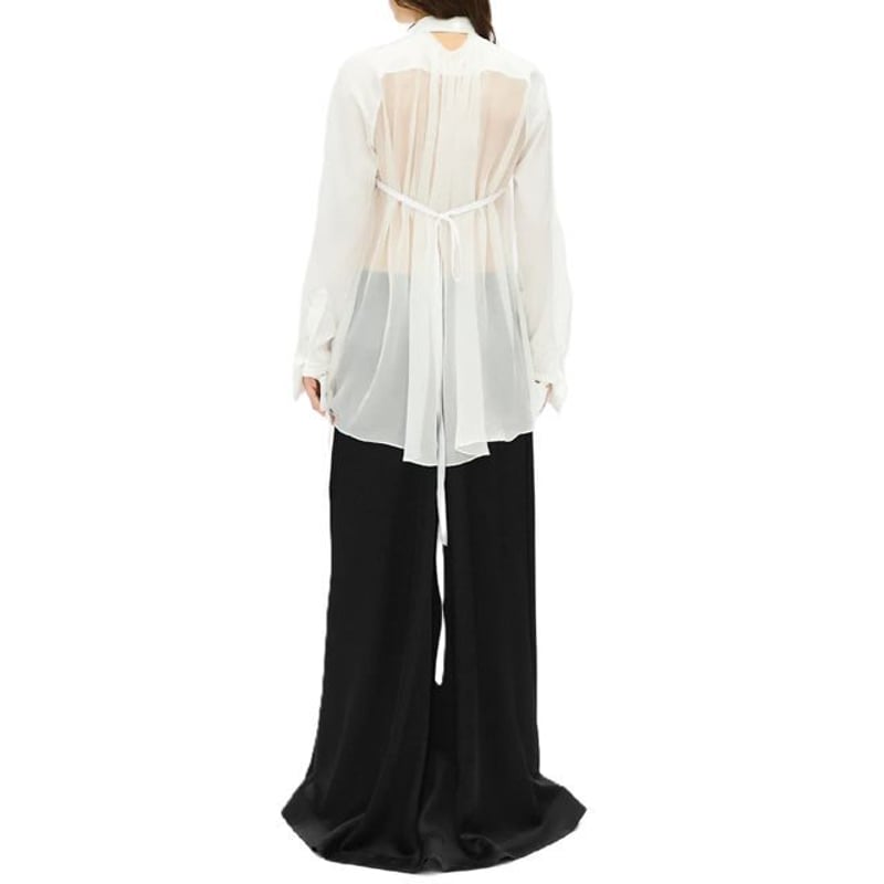 アンドゥムルメステール ann demeulemeester 長袖レースブラウス