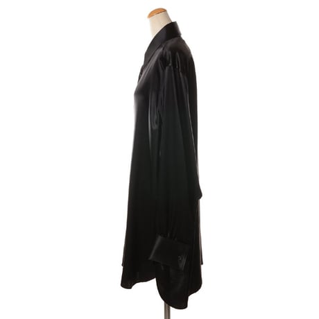 メゾン マルジェラ Maison Margiela ロングシャツ シルクサテン ブラック 正規取扱