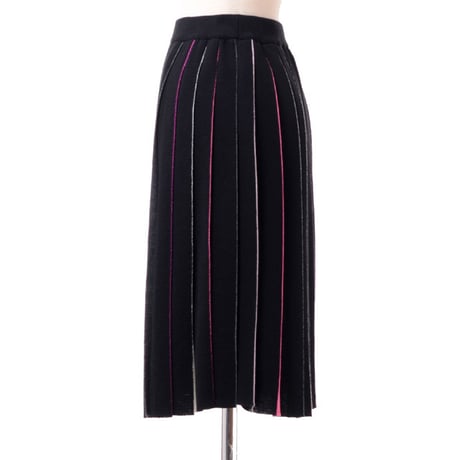 マルニ Marni プリーツライン入りスカート ウール ブラック