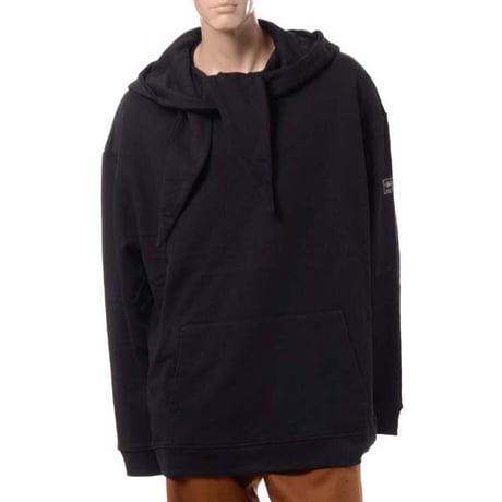 ラフシモンズ RAF SIMONS Regular fit hoodie with knot hood コットン ブラック