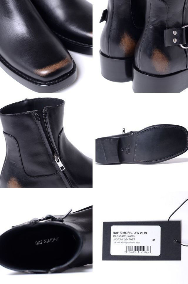 RAF SIMONS ラフシモンズ ハイソールディティールローブーツ RAF SIMONS ラフシモンズ ハイソールディティールローブーツ