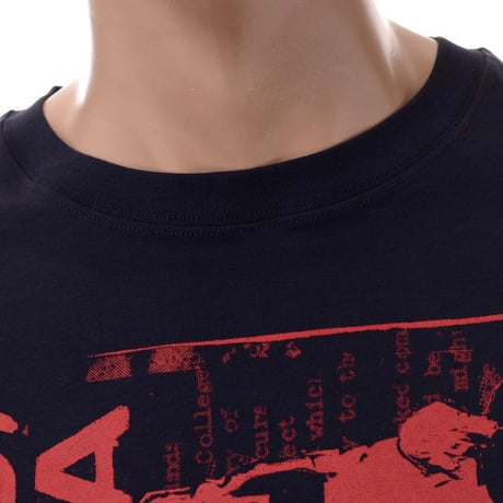 RAF SIMONS ラフシモンズ STONED AMERICA スリムフィットTシャツ コットン ダークネイビー