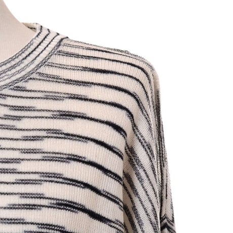 ミッソーニ Missoni ボーダーセーター 羊毛 ホワイトミックス