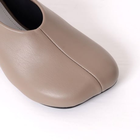 エムエムシックス メゾンマルジェラ MM6 MAISON MARGIELA アナトミックヒールシューズ カーフレザー グレージュ