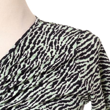 プロエンザスクーラー Proenza Schouler 半袖ワンピース ジャージー ゼブラ