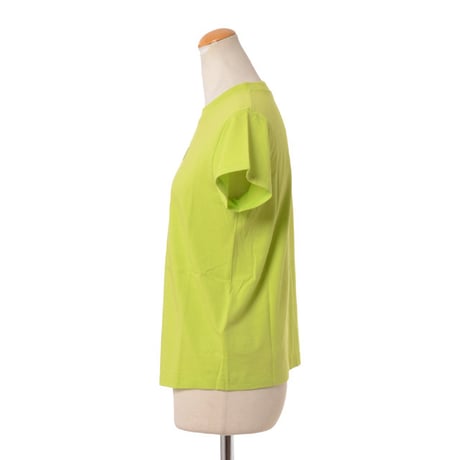 エムエムシックス メゾンマルジェラ MM6 MAISON MARGIELA ロゴ入りTシャツ コットン ネオングリーン