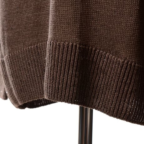 ブルネロクチネリ Brunello Cucinelli Vネックセーター リネンシルク ダークブラウン