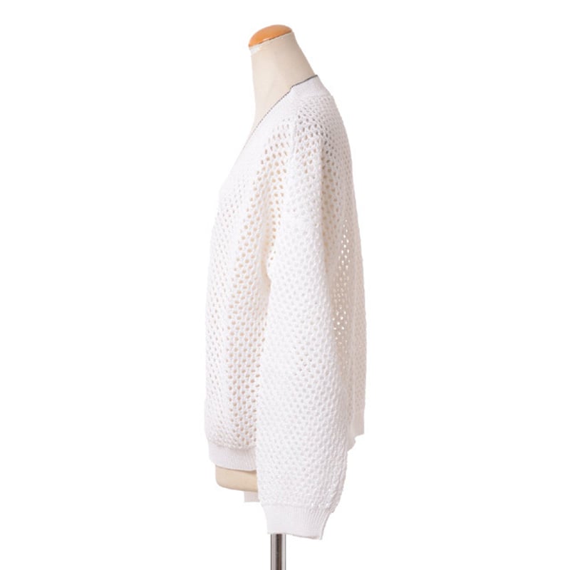BRUNELLO CUCINELLI メッシュニット ブルネロクチネリ Brunello Cucinelli Vネックメッシュ編み