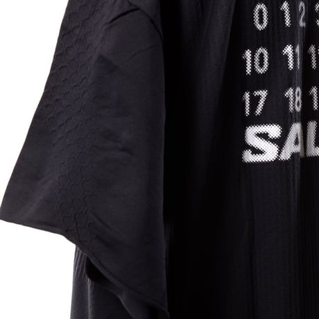 エムエムシックス メゾンマルジェラ MM6 MAISON MARGIELA 両面ロゴ半袖T ナイロン ブラック