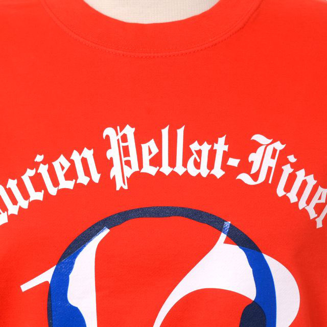 Lucien Pellat-Finet ルシアンペラフィネ 日本製 スカルプリントTシャツ LPFT-021SP L WHITE 半袖 ロゴ マリファナ トップス【中古】【Lucien Pellat-Finet】 ルシアンペラフィネ Lucien Pellat Finet スカル半袖Tシャツ コットン