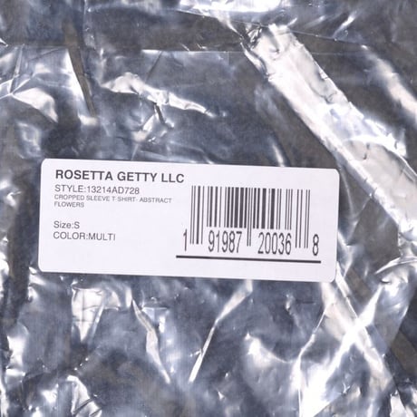 ロゼッタゲッティ ROSETTA GETTY 七分袖カットソー レーヨンストレッチ アブストラクトフラワー