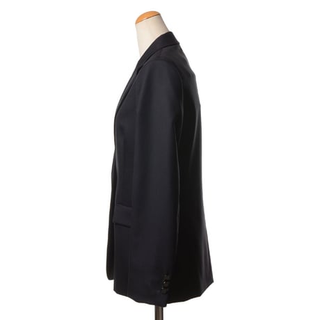 アニオナ AGNONA テーラードジャケット ウールモヘア ネイビー