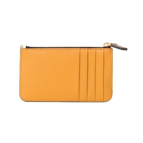 マルニ Marni カードケース付き小銭入れ グレインカーフレザー ホワイトカーキブラウン