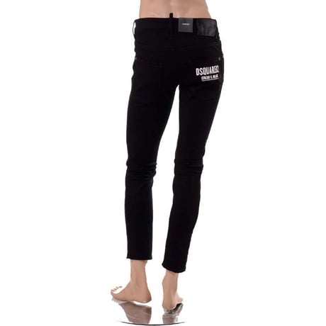 ディースクエアード Dsquared2 スケータージーンズ コットンストレッチ ブラック