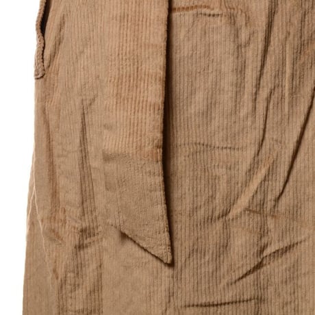 ダウェイ DAWEI ベルト付きロングスカート コーデュロイ ワッフルベージュ