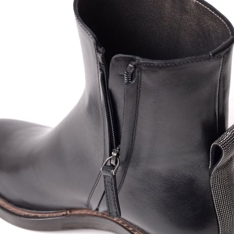 ブルネロクチネリ Brunello Cucinelli モニーレ付きショートブーツ カーフスキン ブラック