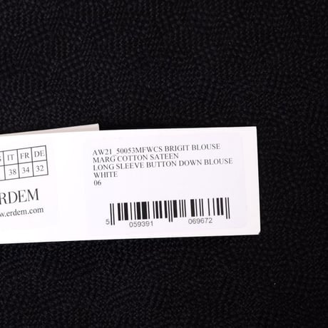 アーデム ERDEM ボタンダウンシャツ コットン ホワイトプリント