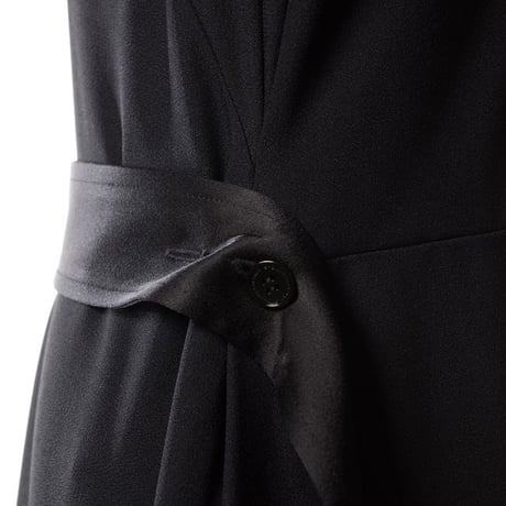 ステラマッカートニー stella mccartney アンヴェールサテンロングシフトドレス アセテート ブラック